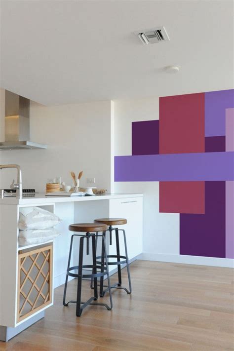 20 Diseños geométricos para decorar las paredes de tu hogar | Diy wall ...