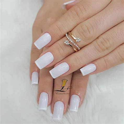 20 modelos de uñas para novias | Manicure, Nail designs frances, French ...