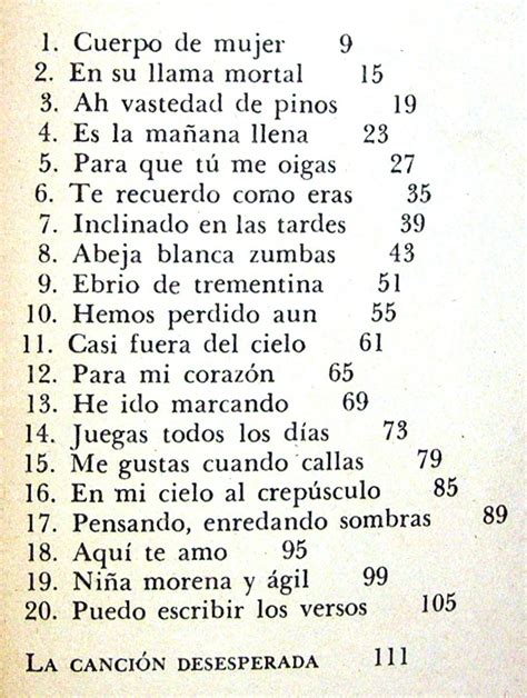20 Poemas De Amor Y Una Canción Desesperada Pablo Neruda ...