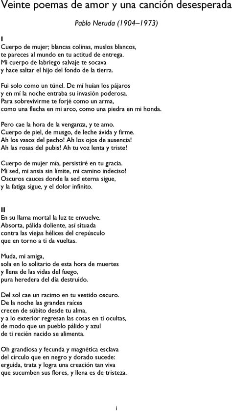 20 poemas de amor y una cancion desesperada pdf ...