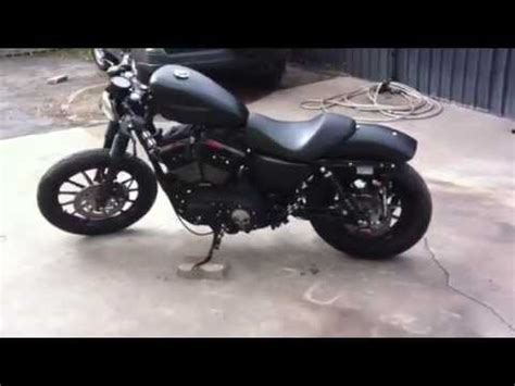 2011 Harley Iron 883/1200 cafe racer pt. 2   YouTube