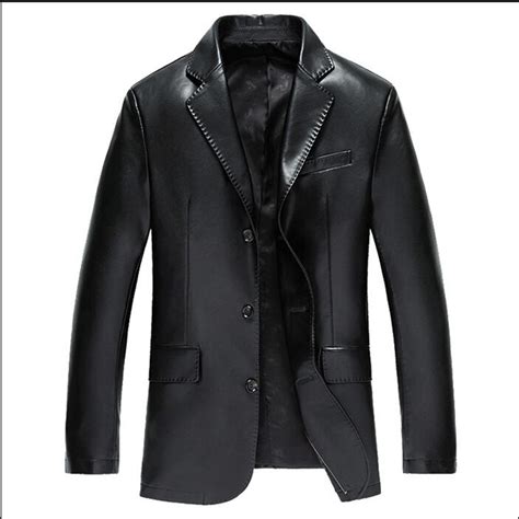 2016 spring and autumn new leather suit jacket male ...