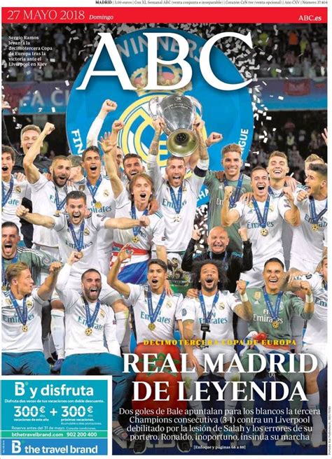 2018 05 27 Portada de ABC  España  | Leyendas de futbol ...