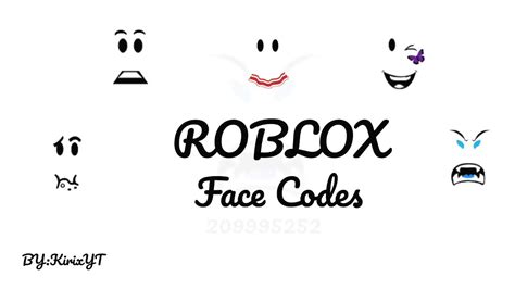 2018 ROBLOX Face Codes   YouTube