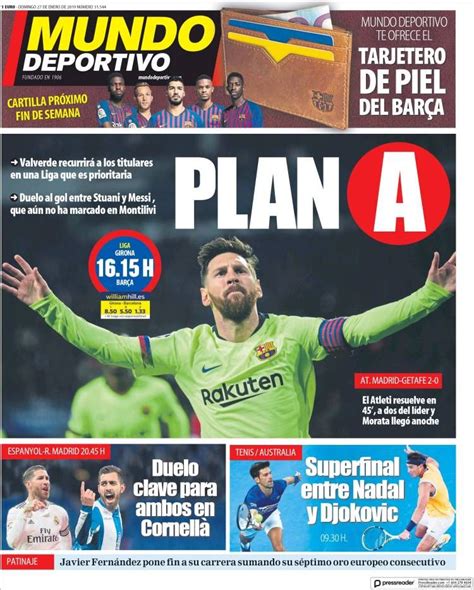 2019 01 27 Portada de El Mundo Deportivo  España  | Book ...