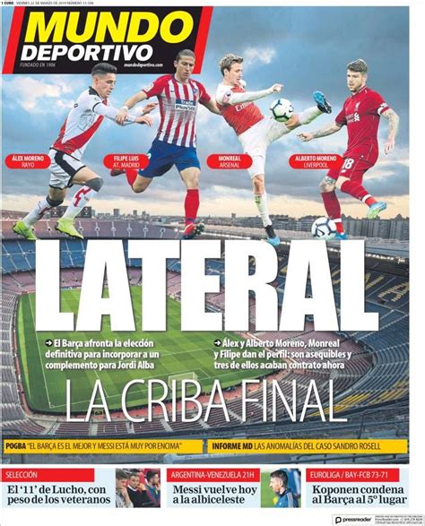 2019 03 22 Periódico El Mundo Deportivo  España ...