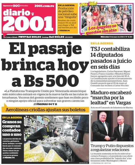 2019 05 15 Periódico 2001   Dosmiluno  Venezuela ...