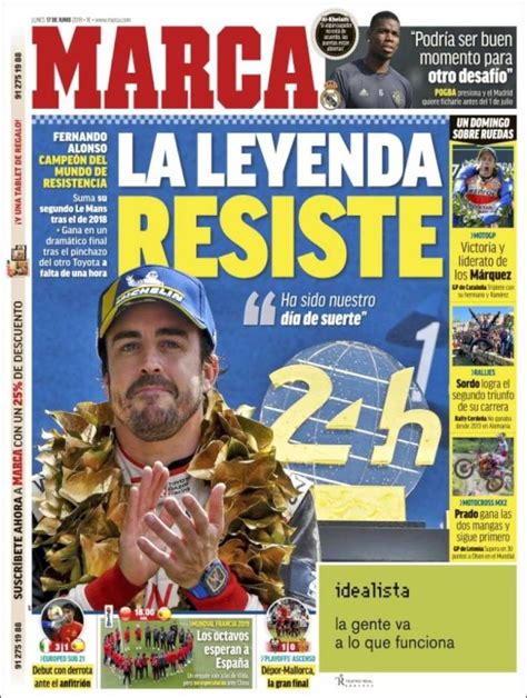 2019 06 17 Periódico Marca España . Periódicos de España ...