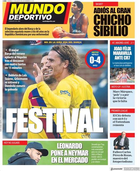2019 08 11 Periódico El Mundo Deportivo España ...