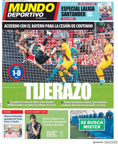 2019 08 17 Periódico El Mundo Deportivo  España ...