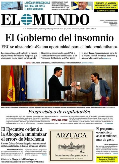 2019 12 31 Periódico El Mundo  España . Periódicos de ...