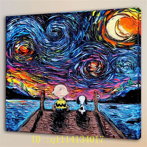 2019 Van Gogh Charlie Brown Snoopy,HD Canvas Prints Wall ...