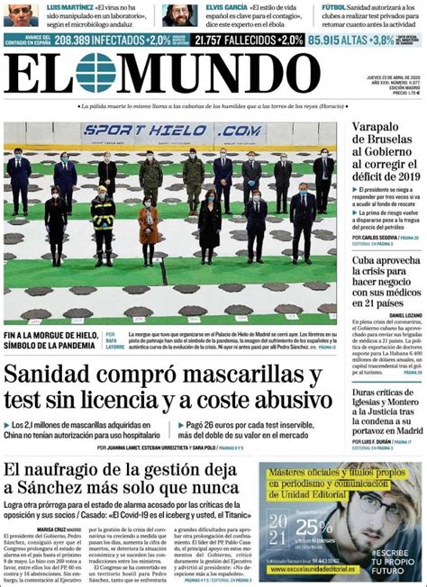 2020 04 23 Periódico El Mundo  España . Periódicos de ...