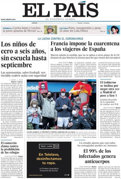 2020 05 15 Periódico El País  España . Periódicos de ...