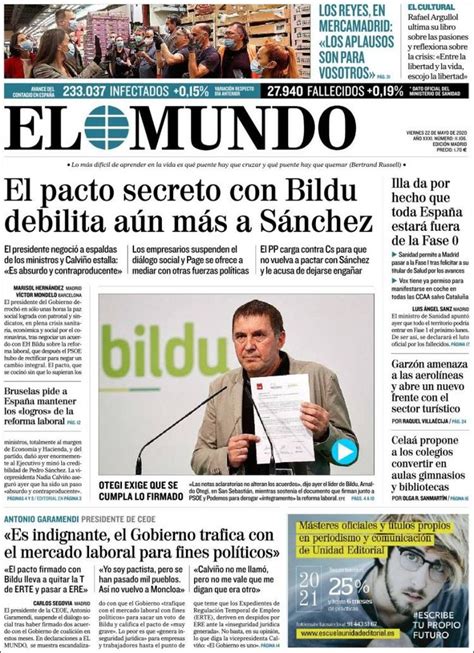 2020 05 22 Periódico El Mundo España . Periódicos de ...