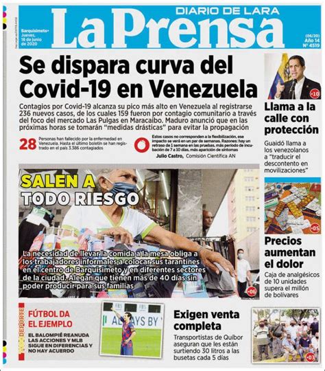 2020 06 18 Periódico La Prensa de Lara  Venezuela ...