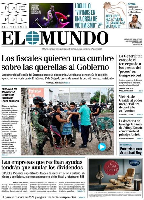 2020 07 03 Periódico El Mundo España . Periódicos de ...