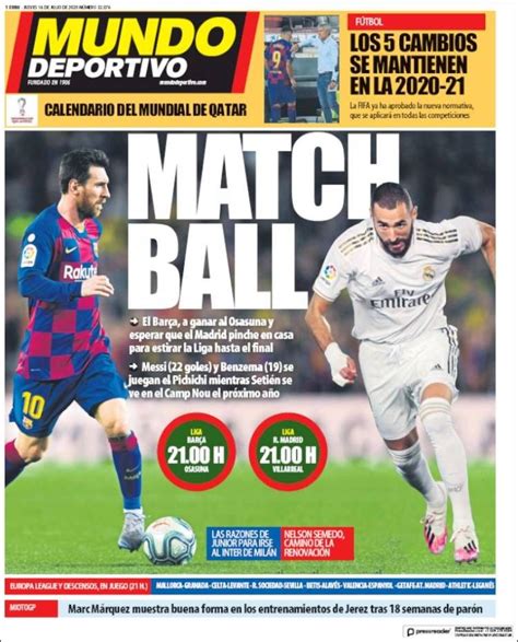 2020 07 16 Periódico El Mundo Deportivo  España ...