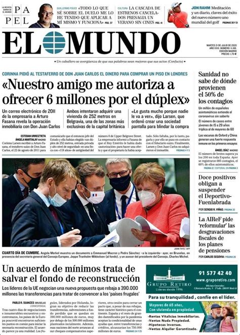 2020 07 21 Periódico El Mundo España . Periódicos de ...