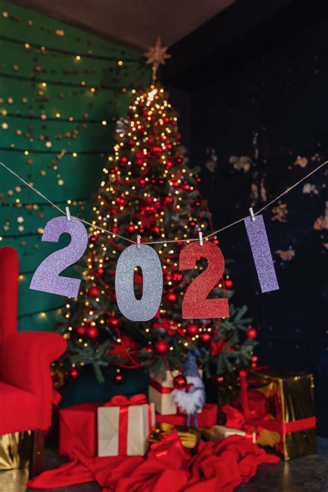2021 numeros fiesta de año nuevo, arbol de navidad | Foto ...
