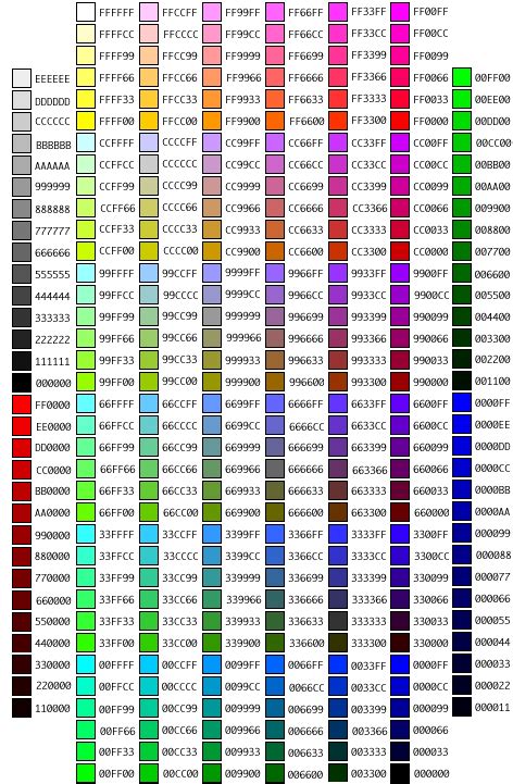 20gepy: rgb color codes