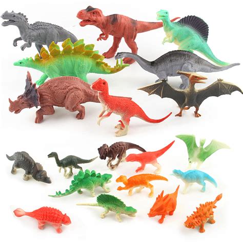 20Pcs Soft Plastic Dinosaur Model Toys Mini Dinosaur Educational Toy ...