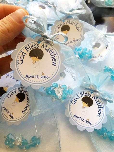 24 first communion favors with mini rosaries  boy first ...
