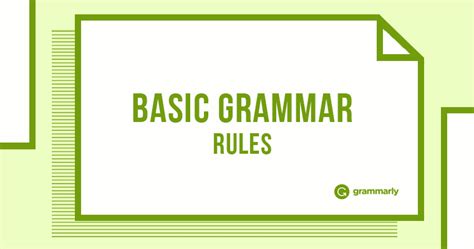 24 of the Most Basic Grammar Rules | Grammarly Blog