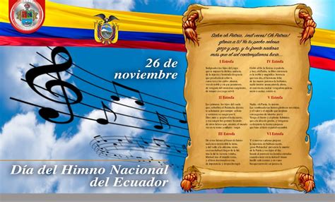 26 De Noviembre Día Del Himno Nacional Del Ecuador   La ...