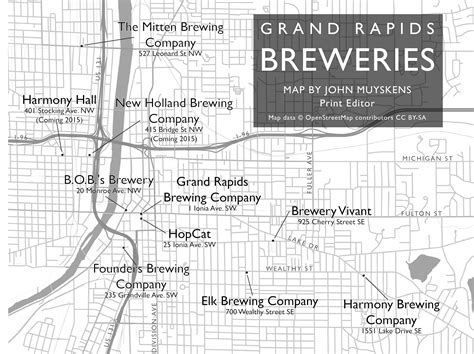 26 Grand Rapids Brewery Map   Maps Online For You