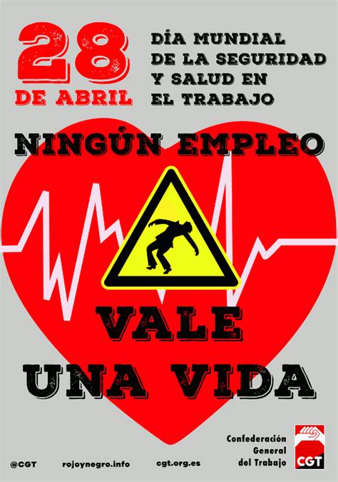 28 de abril Día Mundial de la Seguridad y Salud en el Trabajo   CGT ...