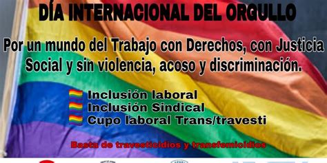 28 DE JUNIO: DIA DEL ORGULLO LGBTIQ.   C.T.M. Argentina