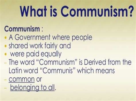 3 characteristics of communism. Communism: Definition, Pros, Cons ...