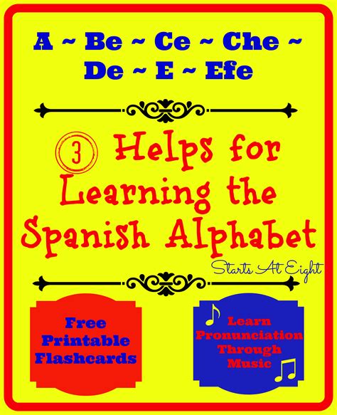3 Helps for Learning the Spanish Alphabet   StartsAtEight