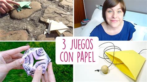 3 JUEGOS CON PAPEL  PAPIROFLEXIA   Qué cositas