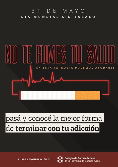 31 de mayo 2019: Día Mundial Sin Tabaco #NoTeFumesTuSalud – Colfarma