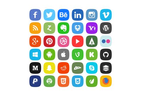 36 iconos de redes sociales en cuatro estilos gratis ...