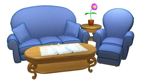 3d cartoon sofa model