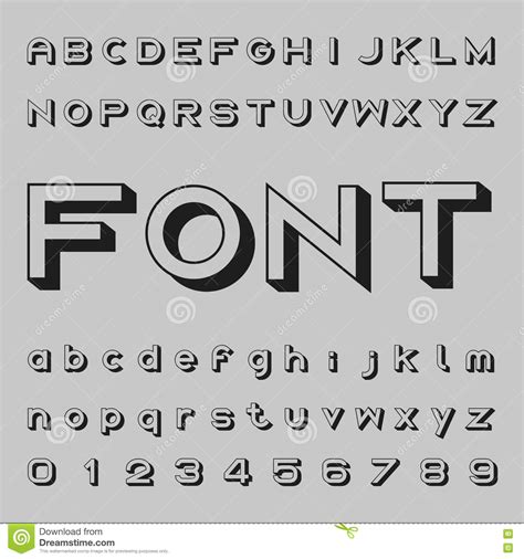 3D Font Design, Shadow Alphabet Vector, Letters And ...