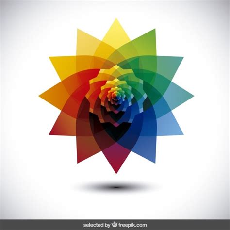 3d logotipo flor | Vector Gratis