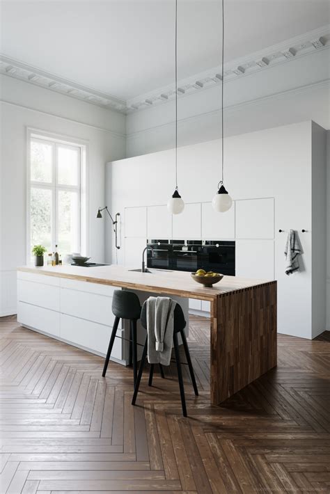 3D Model Kitchen 180 Free Download | Scandinavian kitchen ...