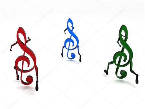 3d musical notes running — Stock Photo  imagerymajestic ...