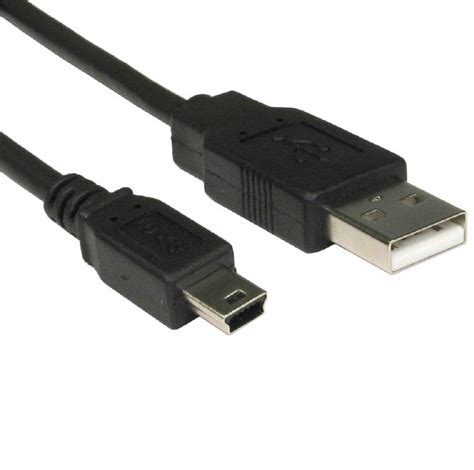3m Long MINI USB Cable Sync & Charge Lead Type A to 5 Pin ...