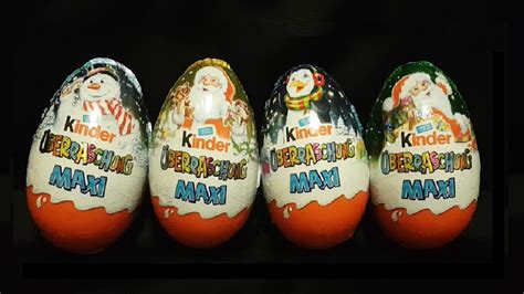 4 big kinder surprise eggs Unboxing   YouTube