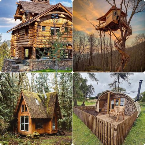 4 casas rústicas de madera en el campo y su diseño de interiores ...