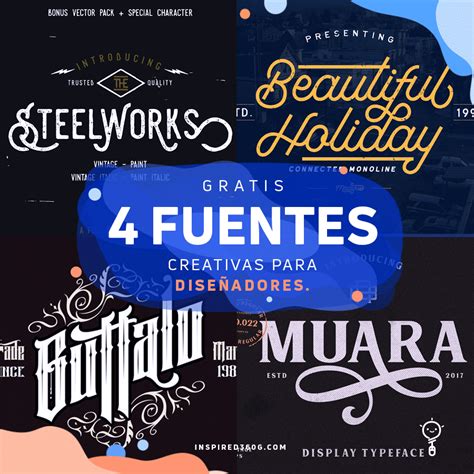 4 Fuentes Gratis para Diseñadores y Creativos | Disenos de unas ...