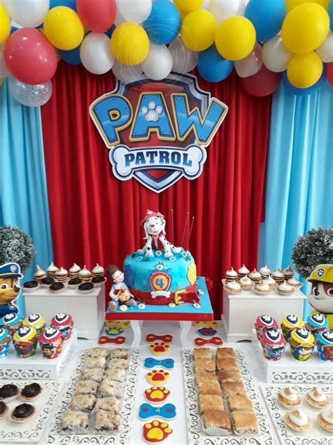 4 Th years   Paw Patrol   Joaquin Birthday Party Ideas | Photo 1 of 7 ...