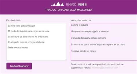 40.000 usuarios emplean el traductor de castellano a mallorquín de la ...