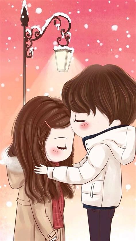 40 Cute Cartoon Couple Love Images HD | Cute love ...