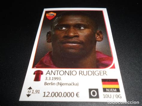 417 antonio rudiger as roma stickers uefa champ   Comprar Cromos de ...